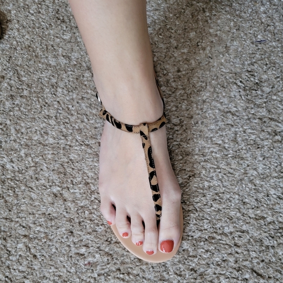 H&M Leopard Print Sandals Size 39 - Picture 7 of 8